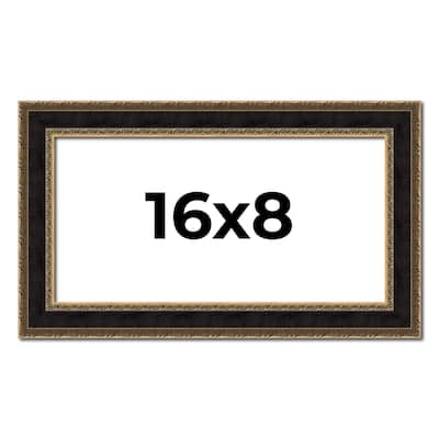 16x8 Frame Gold Antique Vintage Sold Wood Picture Frame | 1.75 Inch