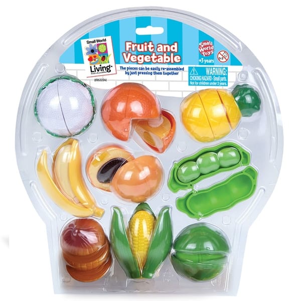 slide 2 of 4, Small World Toys Pretend Play Fruit and Vegetable 9-Piece Set - Multi Multi - Kids