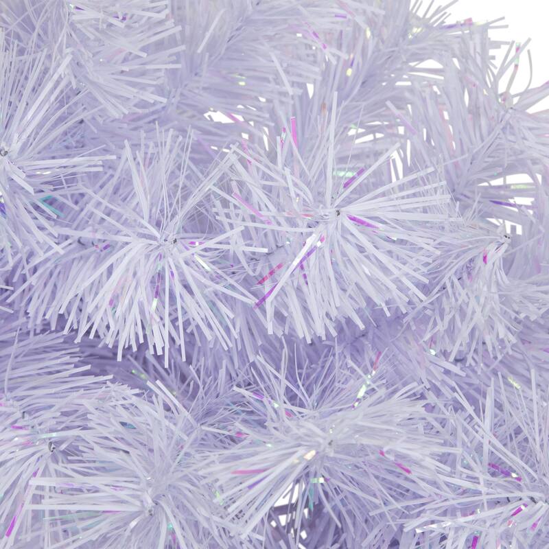 Icy White Iridescent Spruce Artificial Christmas Wreath - 18", Unlit