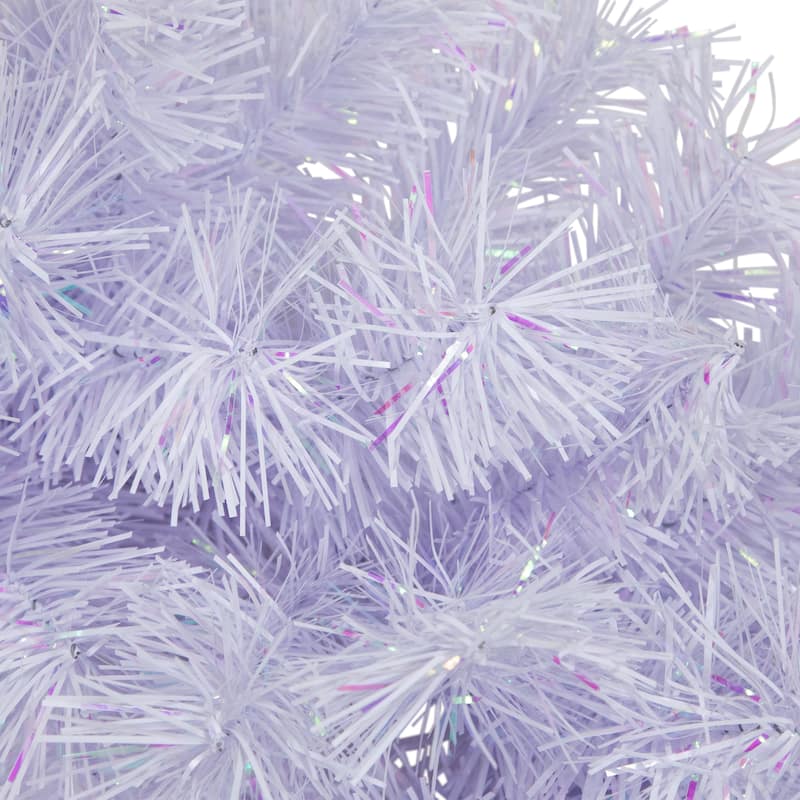 Icy White Iridescent Spruce Artificial Christmas Wreath 24-Inch Unlit - 24"