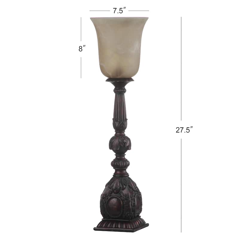 SAFAVIEH Lighting Faize 28-inch Artifact Oil-Rubbed Bronze Table Lamp (Set of 2) - 8Wx8Dx28H