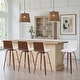 preview thumbnail 108 of 120, Skara Swivel Bar Stool, Upholstered Bar Height Chair with Bentwood Frame