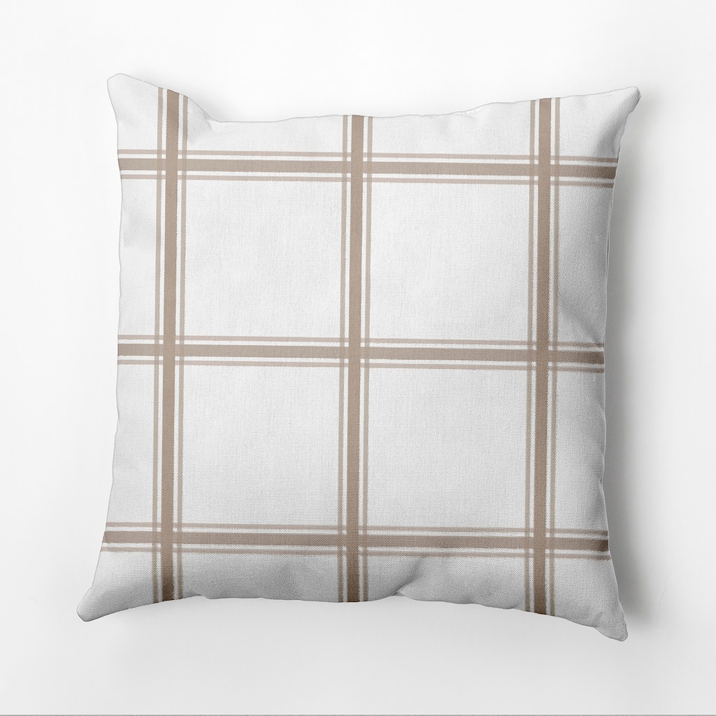 Simple Geometric Plaid 18-inch Decorative Pillow