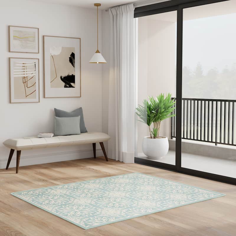 Nourison Jane Floral Medallion Indoor only Area Rug
