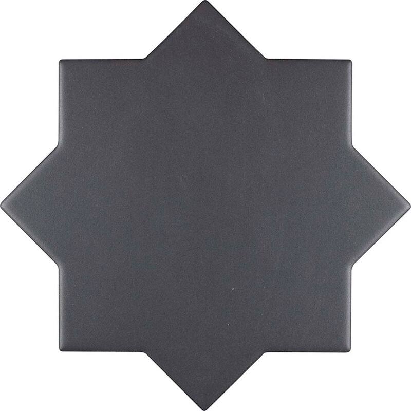 Siena 5" Star with Cross Deco Matte Ceramic Wall and Floor Tile (10.76 sq ft/case) - 54 Pack