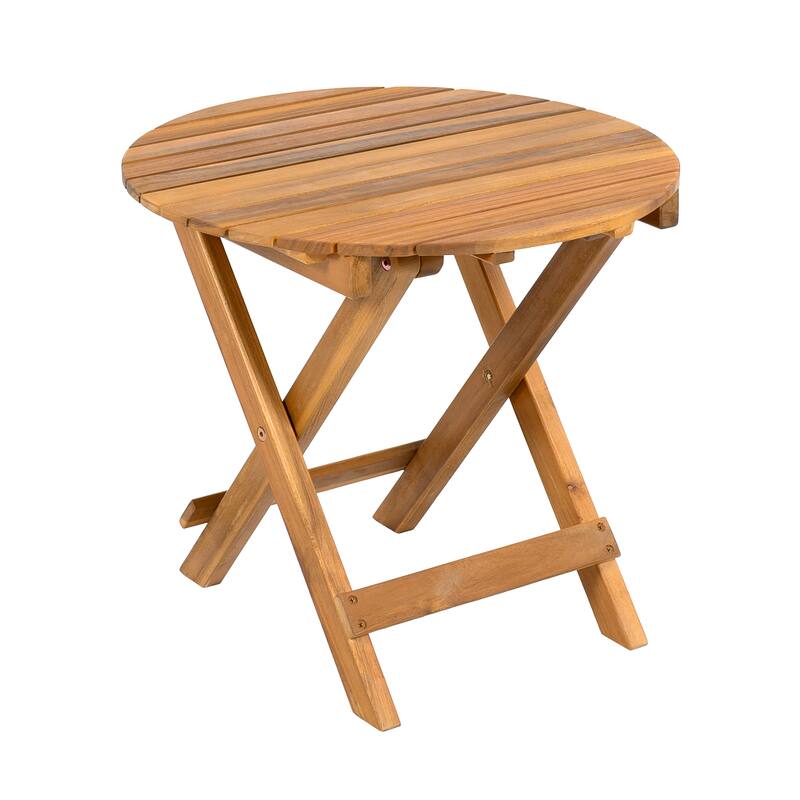 Christopher Knight Home - Hawkridge Patio Acacia Folding Table With 2 Club Chairs