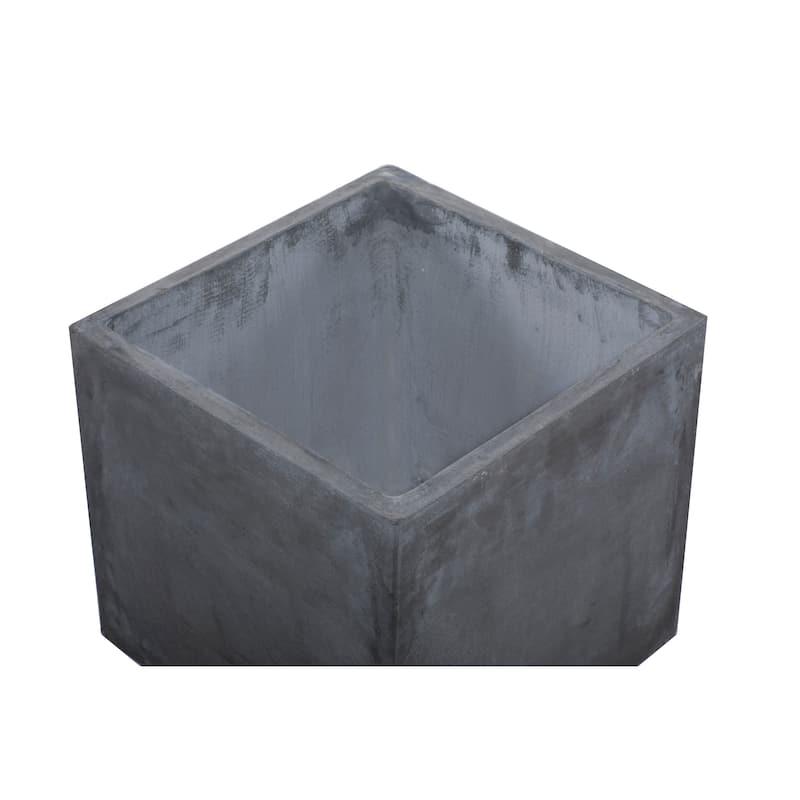 White Light Grey or Grey Fiber Clay Boho Modern Planter Pot (Set of 2) - S/2 15", 18"H