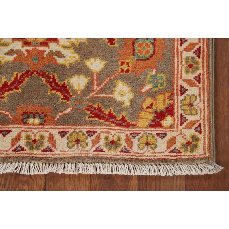 Kazak Oriental Foyer Rug Handmade Traditional Brown Wool Carpet - 2'2" x 3'0"