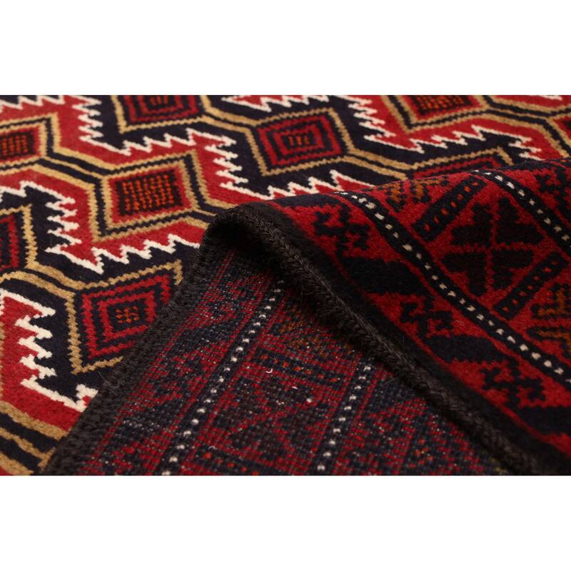 ECARPETGALLERY Hand-knotted Teimani Red Wool Rug - 3'5 x 6'4