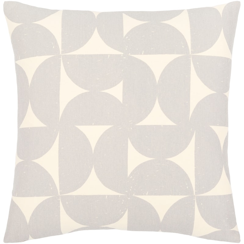 Livabliss Sanaya Half Circle Print Geometric Throw Pillow - 20"H x 20"W - Down - Gray