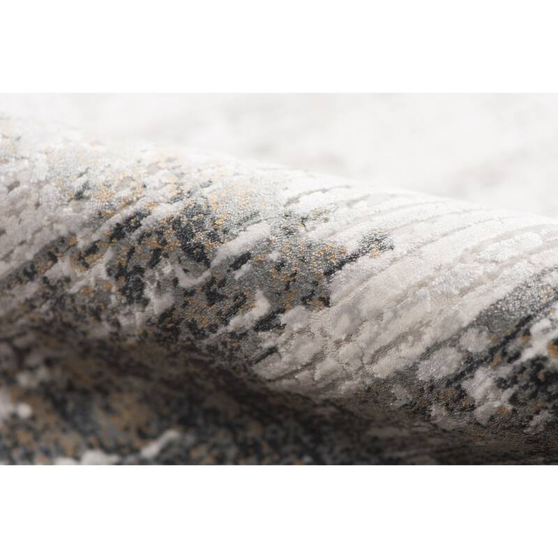 Padua Abstract Carved Viscose Blended Area Rug