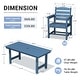 preview thumbnail 75 of 82, 7-Piece HDPE Outdoor Dining Table Sets with Umbrella Hole - 1-Table 6-Chairs