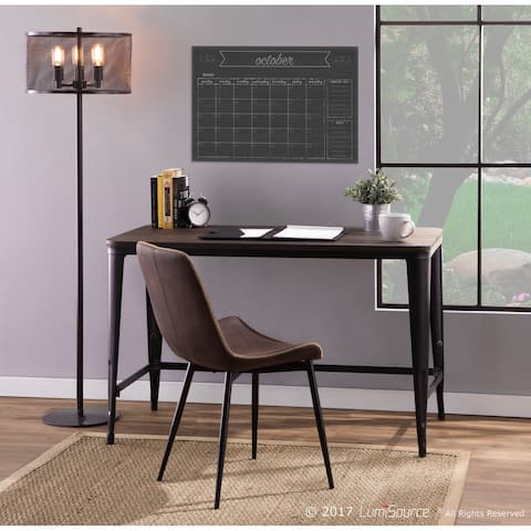Carbon Loft Omari Industrial Desk With Espresso Wood Top and Metal Frame