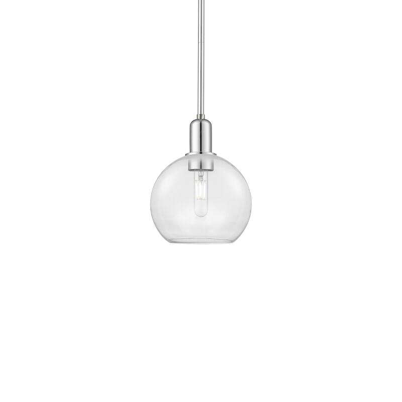 Innovations Lighting 716-1S-11-8 Athens Pendant Athens 8" Wide Mini - Polished Chrome / Clear