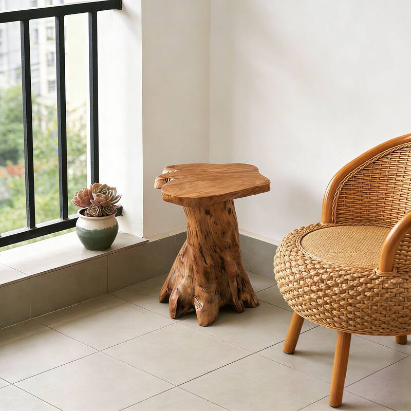 Cedar Wood Tree Root Stool - 13.7" x 13.7" x 18.9"