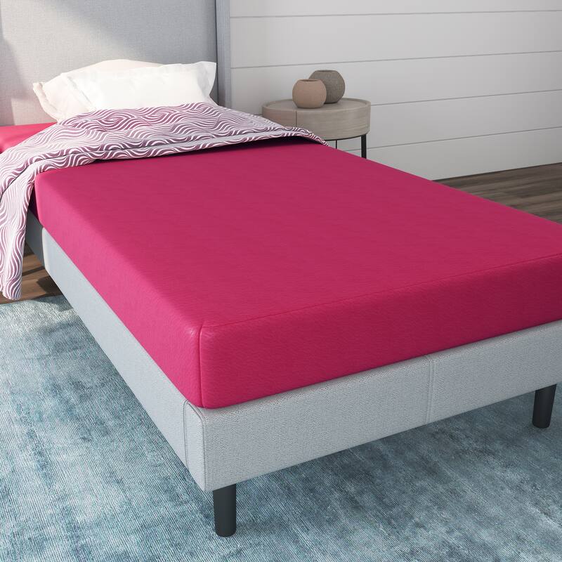 Nap Queen Rainbow 5" Memory Foam Twin Mattress, Pink