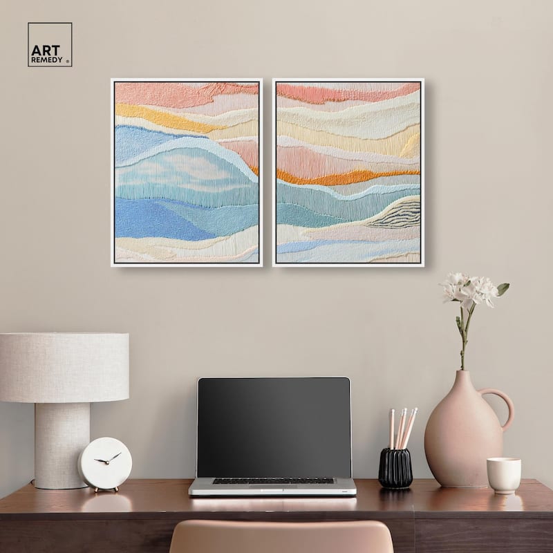 Morning Calm I Canvas Set of 2 by Art Remedy