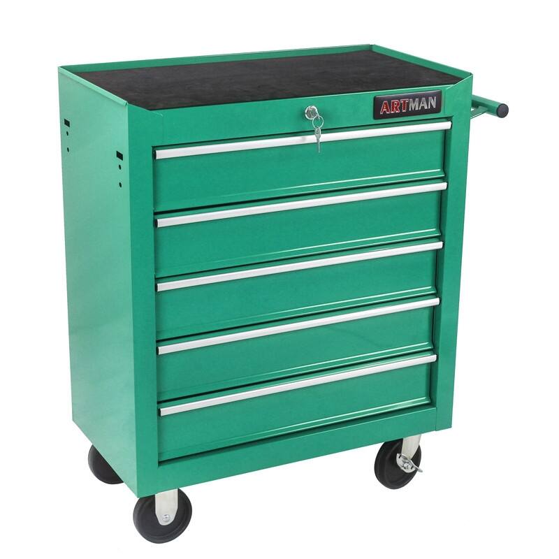 5-Drawer Rolling Tool Cart with Wheels Garage Storage Tool Chest
