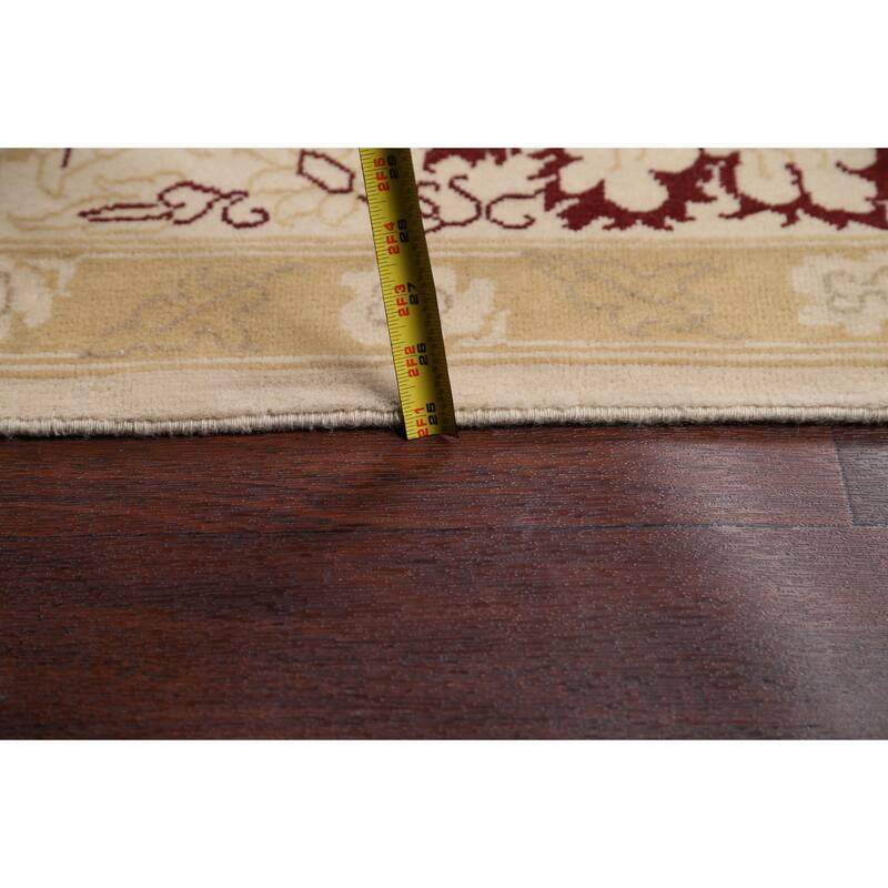 Vegetable Dye Floral Peshawar Oriental Area Rug Wool Hand-knotted - 9'0" x 11'10"