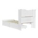 preview thumbnail 13 of 13, Twin Size Platform Bed Slat Support Storage Bed Frame with 2 Drawers, Slats, LED Headboard and Footboard - White