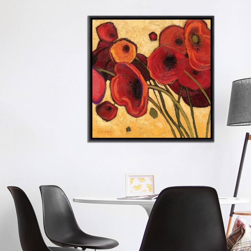 iCanvas "Poppies Wildly I " by Shirley Novak Framed
