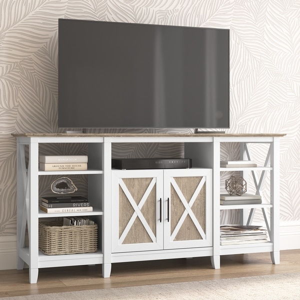 Key West Tall TV Stand with Storage by Bush Furniture - Bed Bath