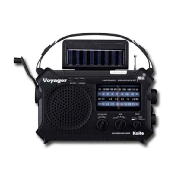 Kaito Solar-Powered Emergency Radio: Black