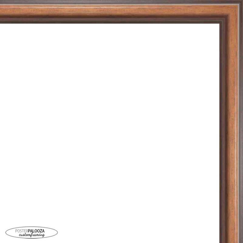 24x8 Traditional Walnut Complete Wood Picture Frame with UV Acrylic, Foam Board Backing, & Hardware