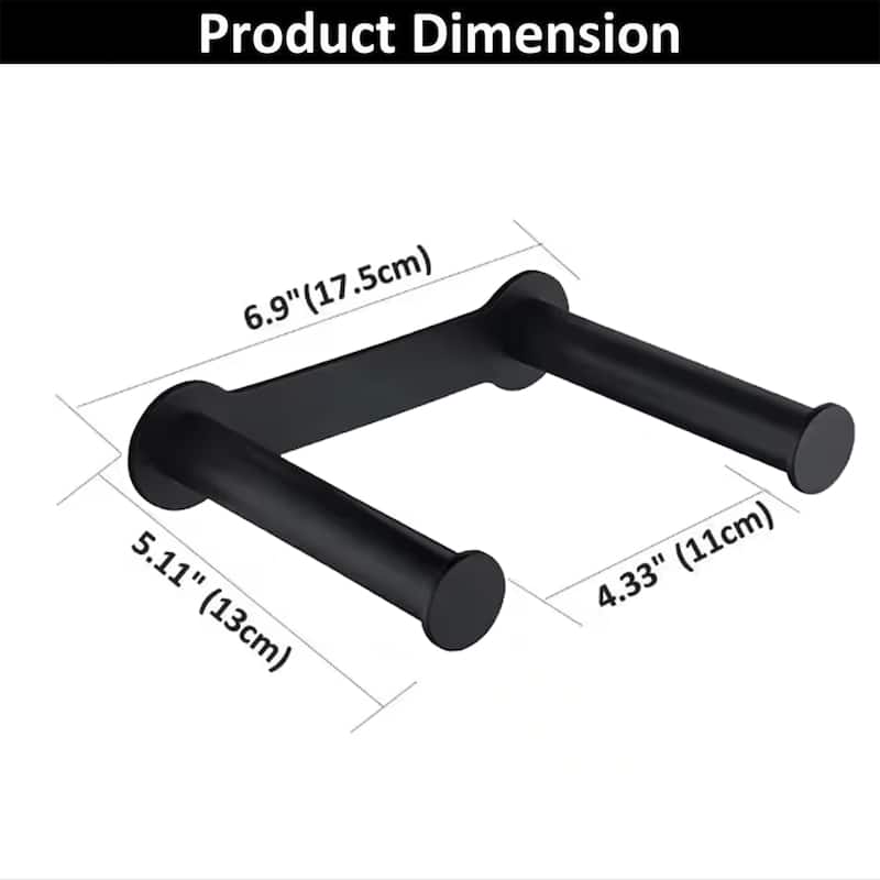 Wall-Mount Dual Post Toilet Paper Holder Double Roll Tissue Holder