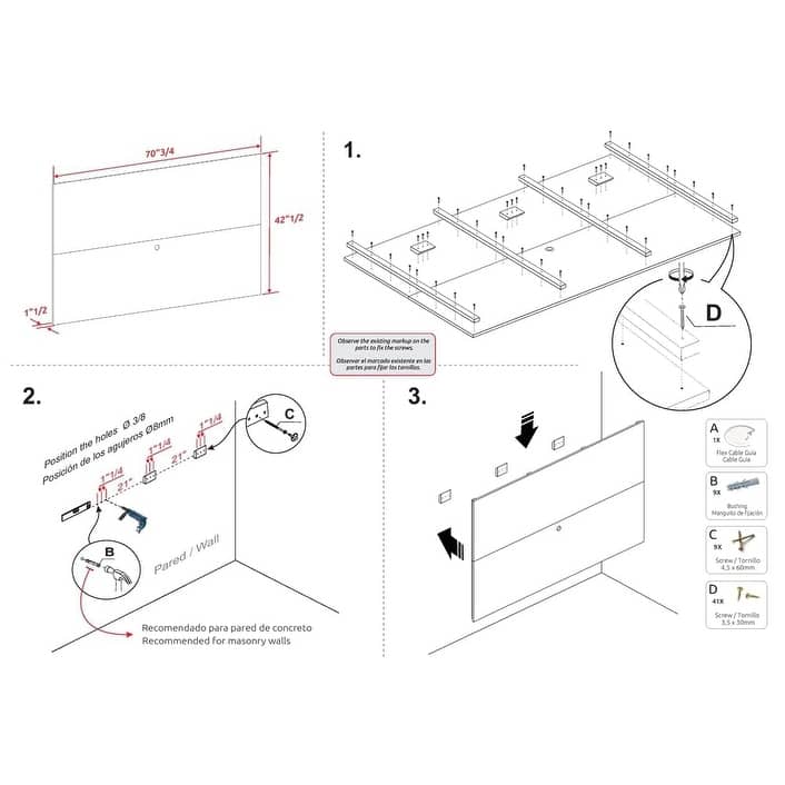 Midtown Concept TV Board for 70-inch Flat Screen TV
