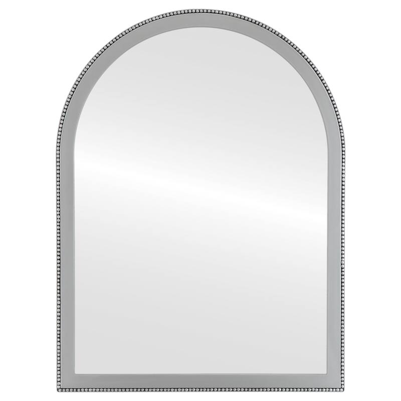 Van Buren Framed Vanity Mirror - Crescent Cathedral - 24.4x32.4 - Silver