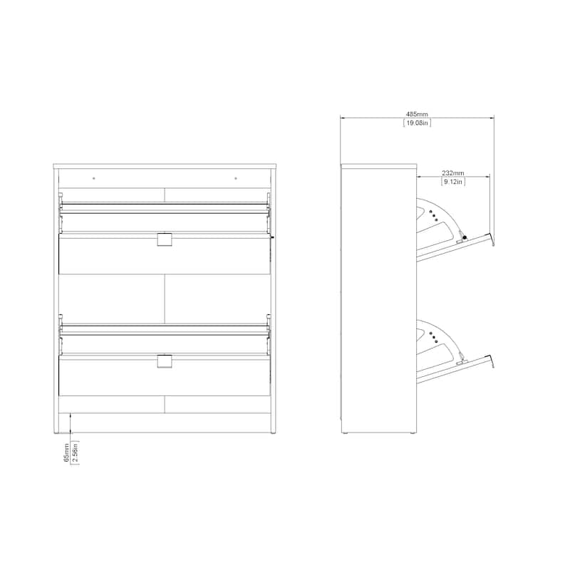 Porch & Den Cambria 2-drawer Shoe Cabinet