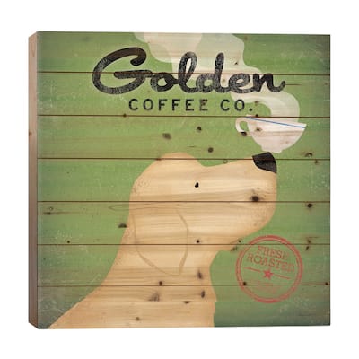 Golden Coffee Co. Print On Wood by Ryan Fowler - Multi-Color
