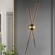 preview thumbnail 5 of 13, Modern 4-Light LED Black Gold Wall Sconce Metal Bathroom Vanity Lights - L60" x W12"