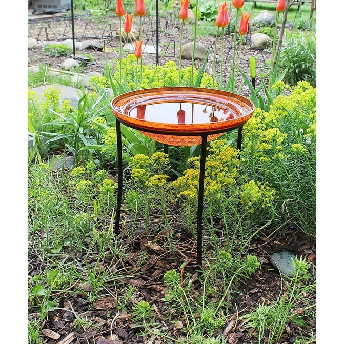 Achla Designs Indoor Outdoor Patio Ring Plant Stand , 14 Inch Tall, Black Powder Coat Finish