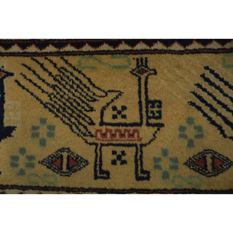 Hand Knotted Oriental 100% Wool Carpet Traditional Tribal Oranges & Rust Bokhara Area Rug - 4' 8'' X 3' 2''