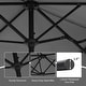 preview thumbnail 47 of 54, 13 ft Patio Umbrella with Base Double-Sided Rectangular Outdoor Deck Umbrella