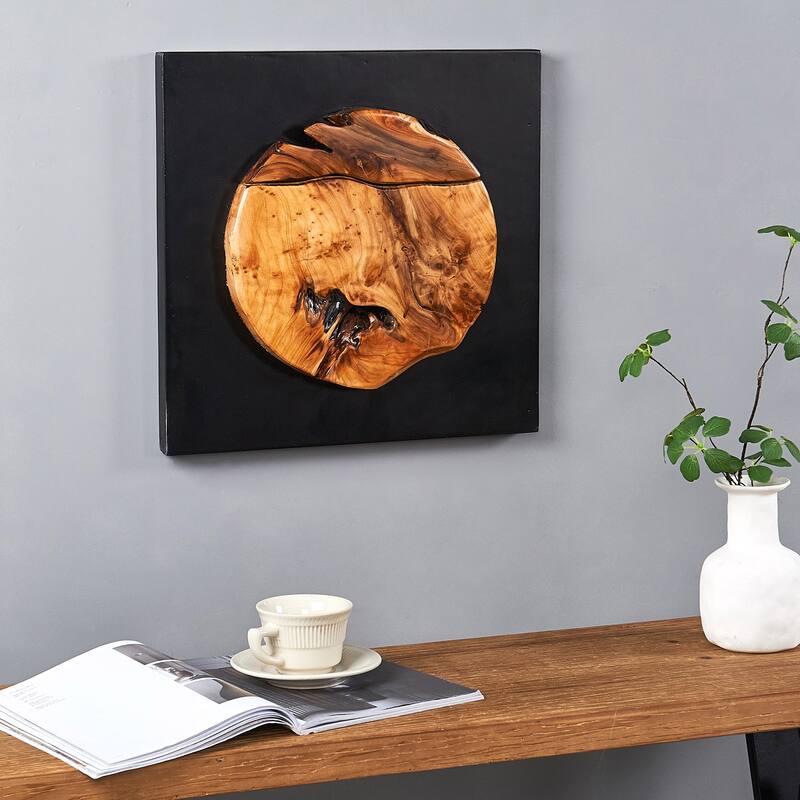 Greenage Cedar Roots Round Wall Decor Live Edge Hanging Decoration