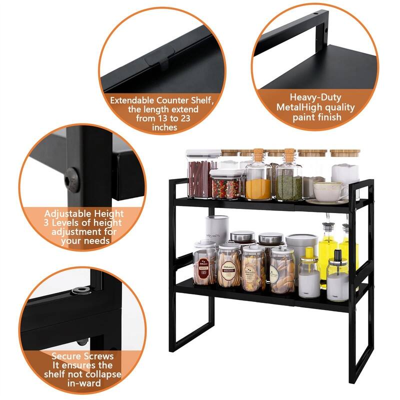 Kitchen Countertop Organizer - 9"D x 17"W x 3.7"H