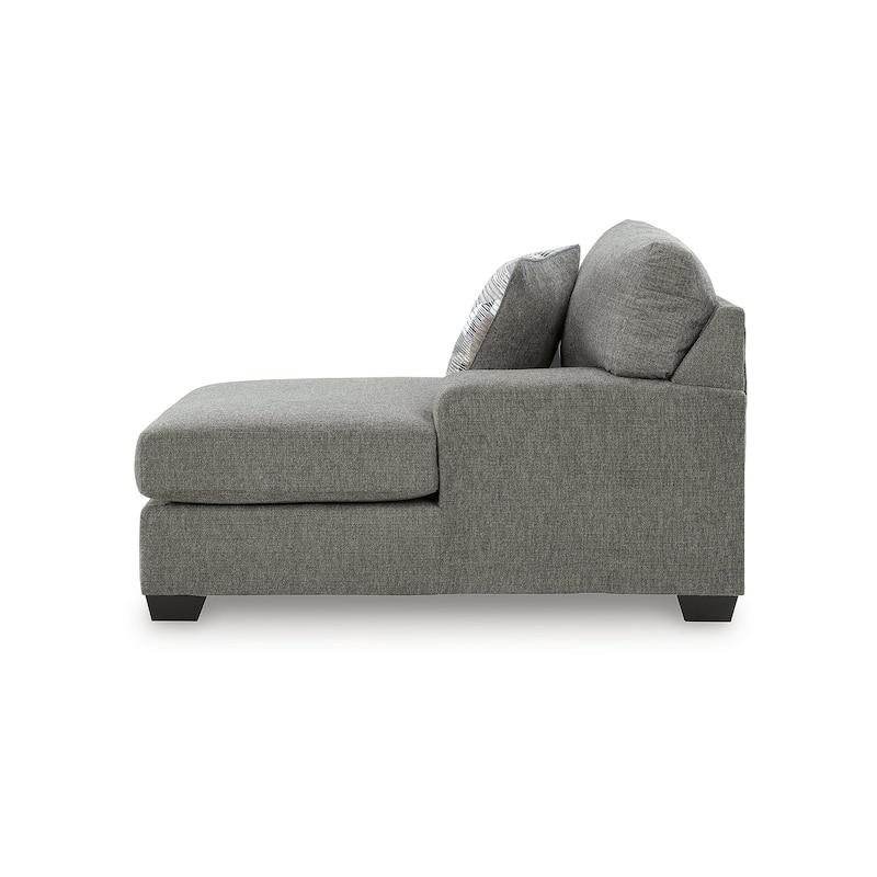 Signature Design by Ashley Seyler Lane Gray 3-Piece Sectional with Chaise - 144" W x 93" D x 39" H