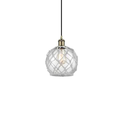 Innovations Lighting 516-1P-10-8 Farmhouse Rope Pendant Farmhouse Rope