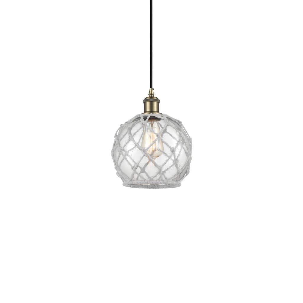 Innovations Lighting 516-1P-10-8 Farmhouse Rope Pendant Farmhouse Rope