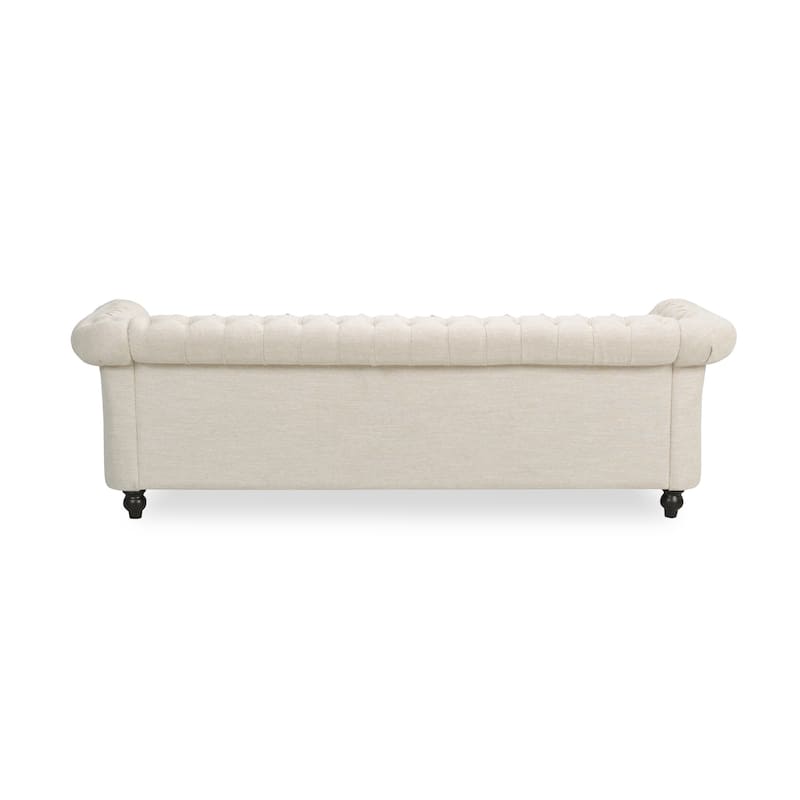 3 - Seater Beige Fabric Sofa