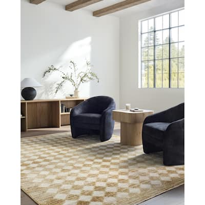 Galey Alix x Livabliss Myrtle Avenue V Vintage Checkerboard Area Rug