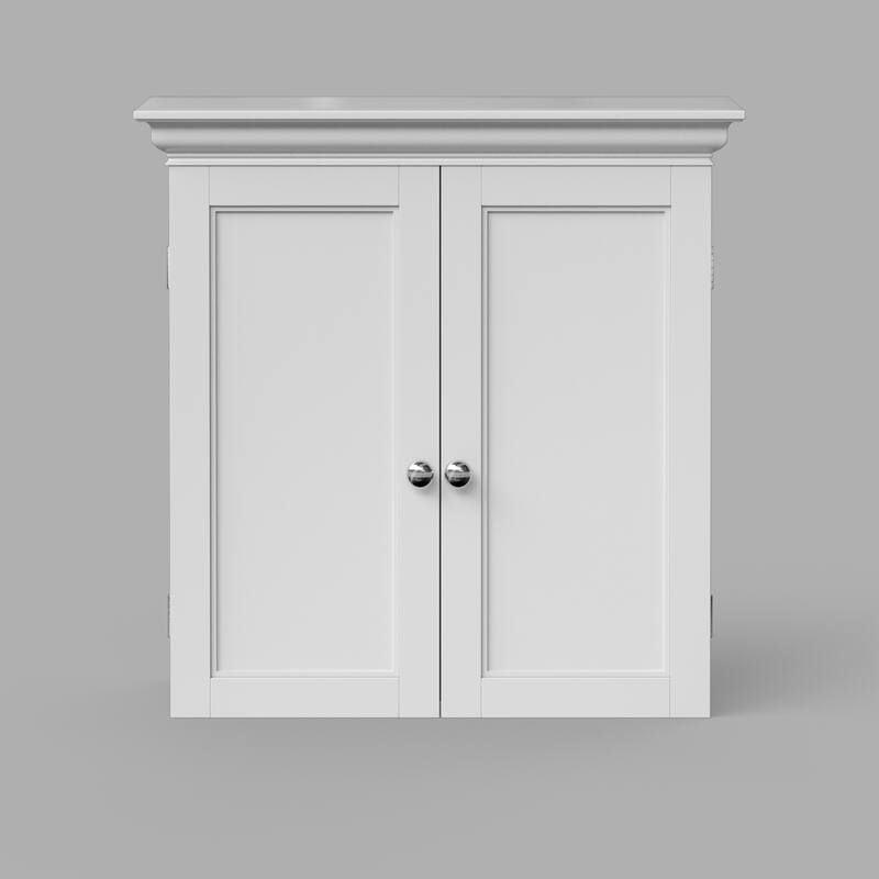 Teamson Home Stratford Classic Wall Cabinet with Adjustable Shelves