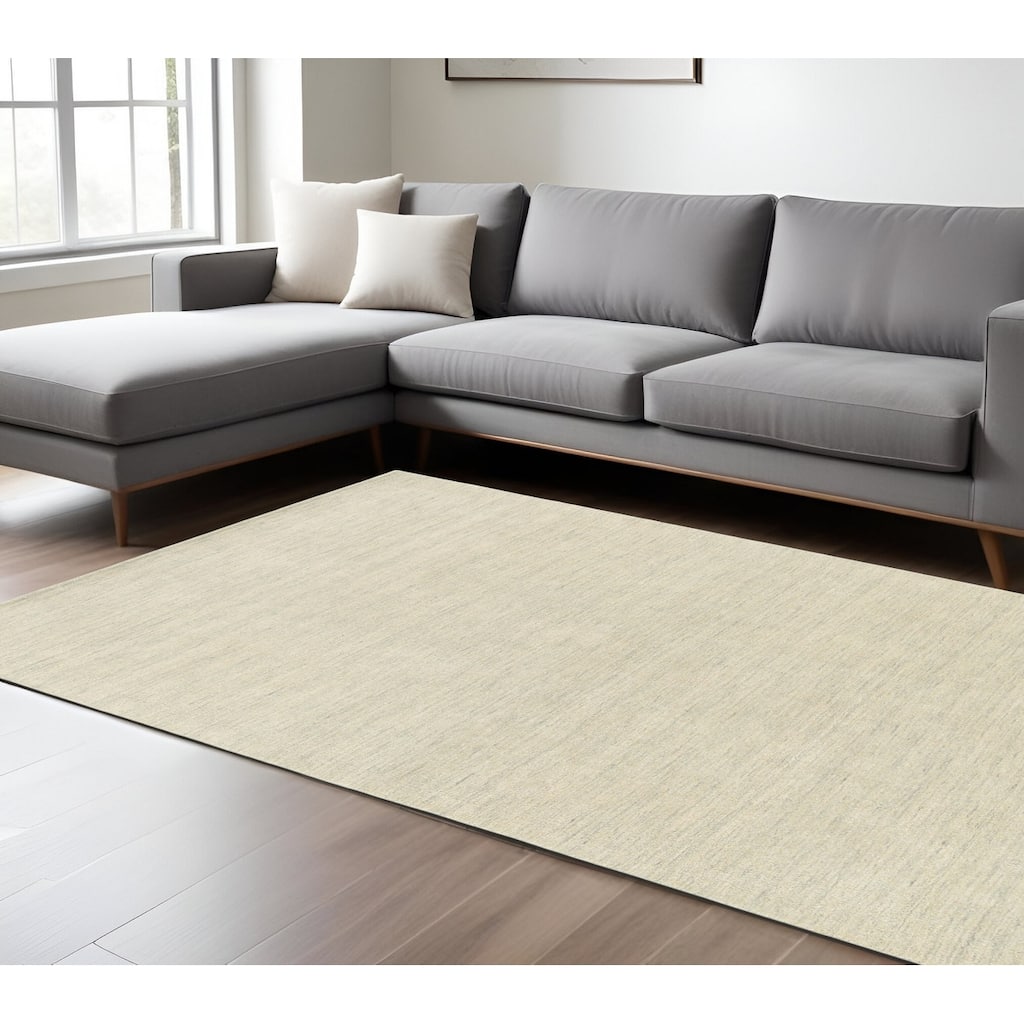 HomeRoots Solid Color Modern Rectangle Area Rug
