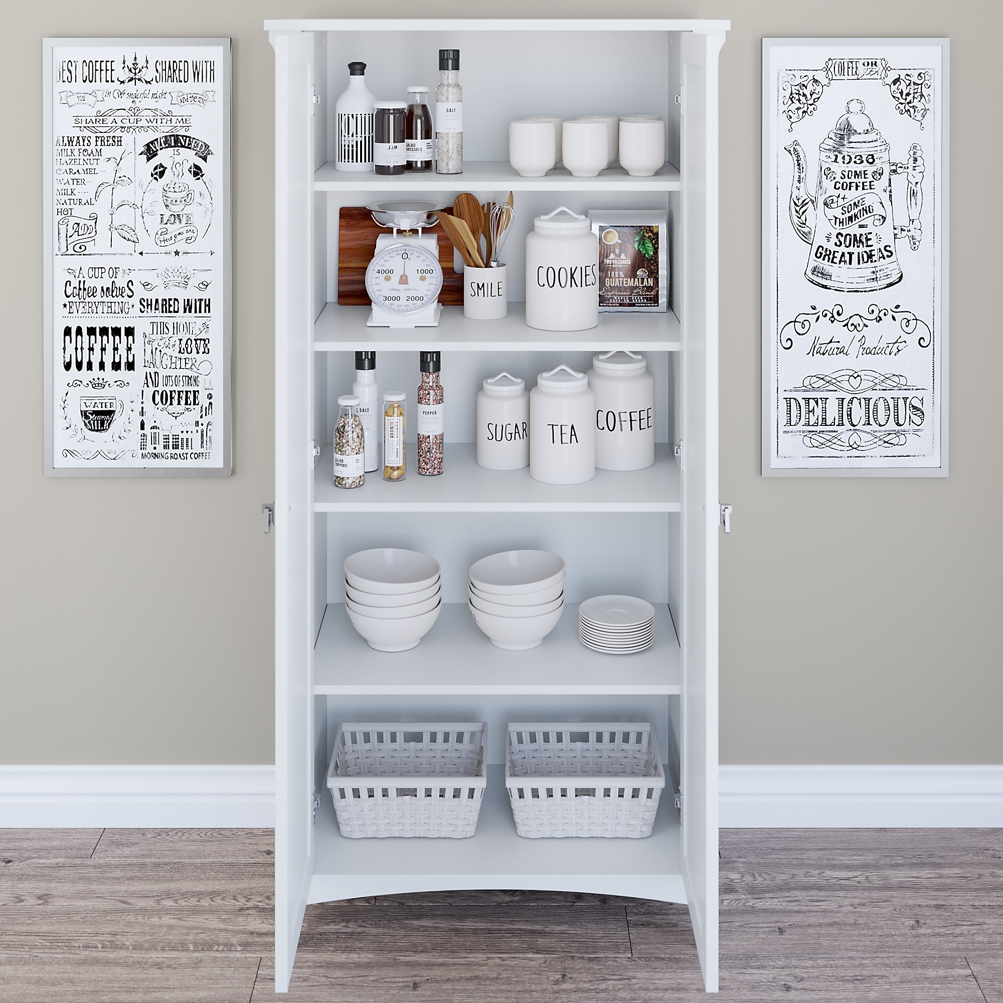 The gray barn lowbridge kitchen pantry cabinet with new arrivals doors