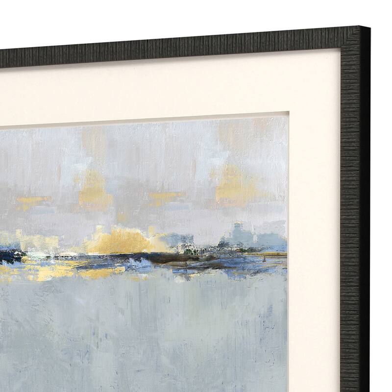 Gentle Horizon II S/2 Framed Art Giclee Under Glass - Blue