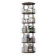 preview thumbnail 1 of 6, Rotating Bookshelf Tower 5 Tier, Spinning Bookcase, Vertical Turning Round storage Bookshelf Walnut Brown