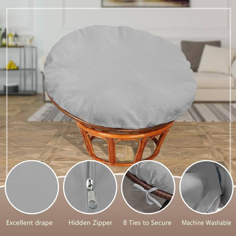 Cushion Cover, Water Resistant Chair Cushion Slipcover for Outdoor and Indoor - 50"Lx50"Wx0.39"H